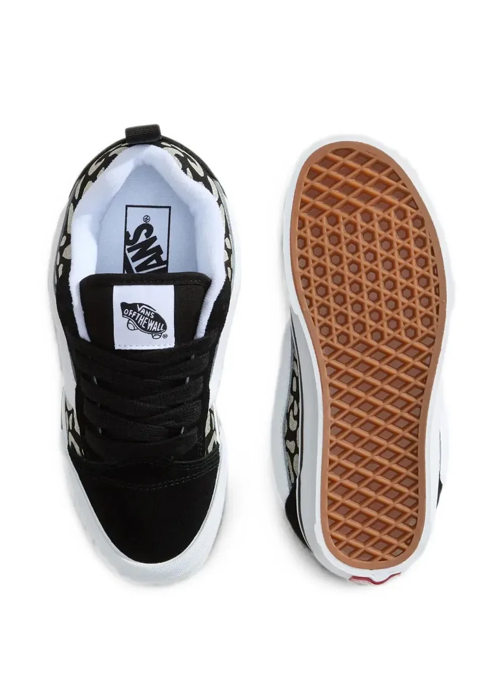 Кроссовки Knu Skool с леопардовым принтом Vans Kids, черный — фото 4