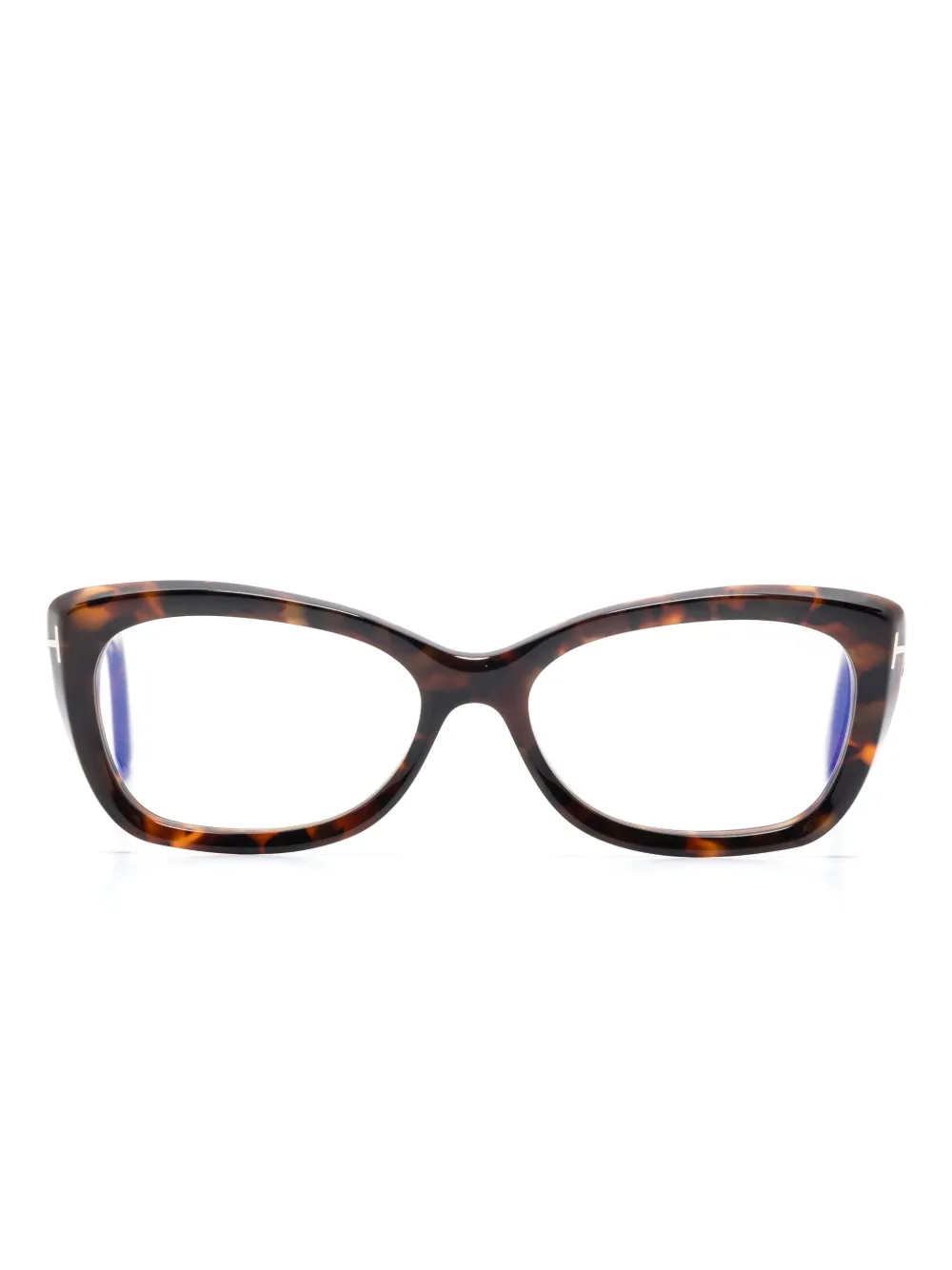 

Очки «кошачий глаз» в черепаховой оправе TOM FORD Eyewear, коричневый