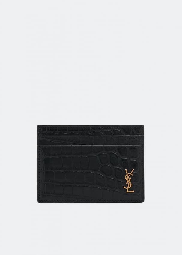 

Картхолдер SAINT LAURENT Monogramme card holder, черный