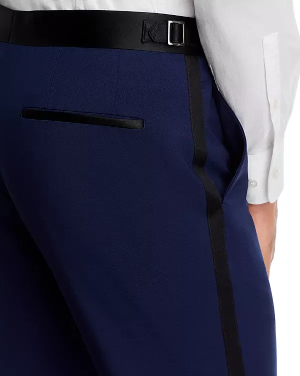 Мужские классические брюки slim fit Genius Boss, Bright Blue — фото 4