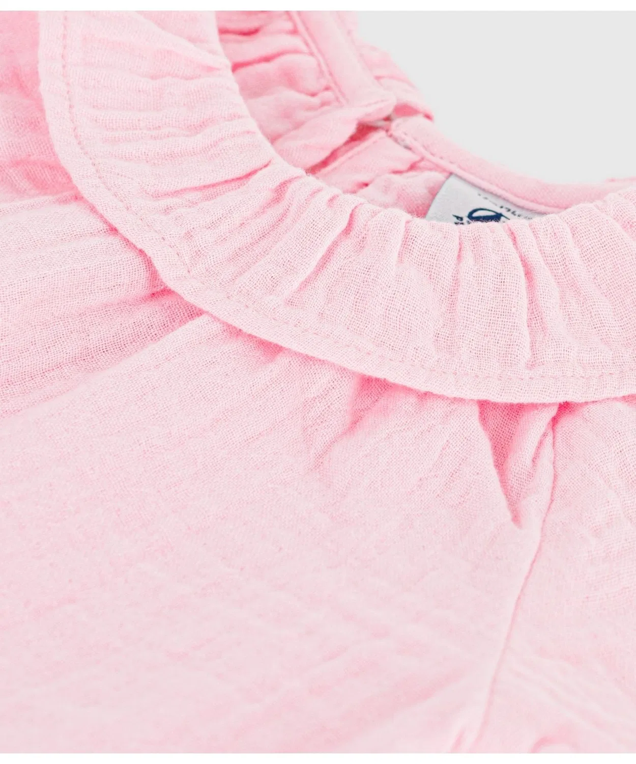 Детская блузка с коротким рукавом из двойной марли PETIT BATEAU, Light Pink — фото 3