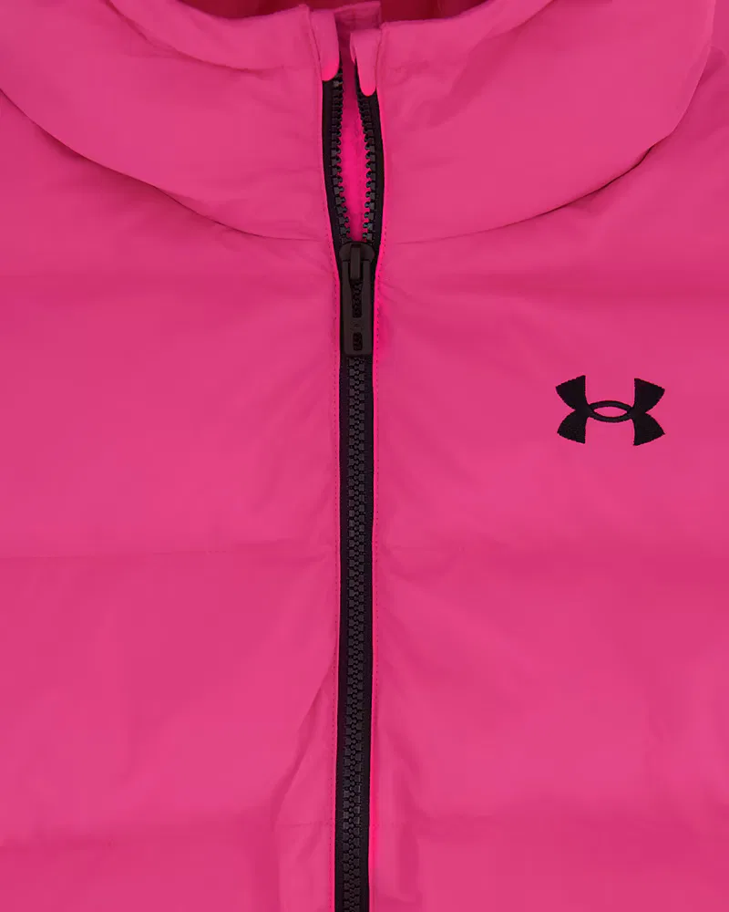 Пуховик для девочек водоотталкивающий UA Prime UnderArmour, Virtual Pink/Black — фото 2
