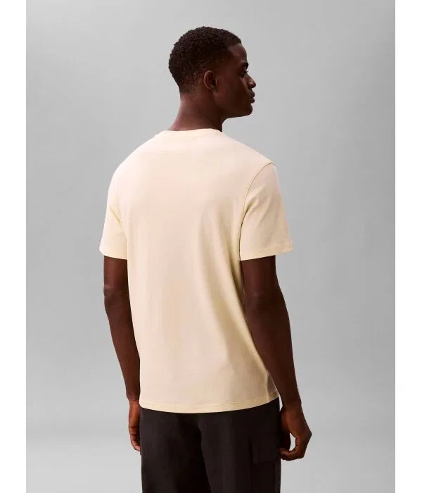 Мужская футболка хлопковая Regular Fit Pima Calvin Klein, Giallo — фото 3