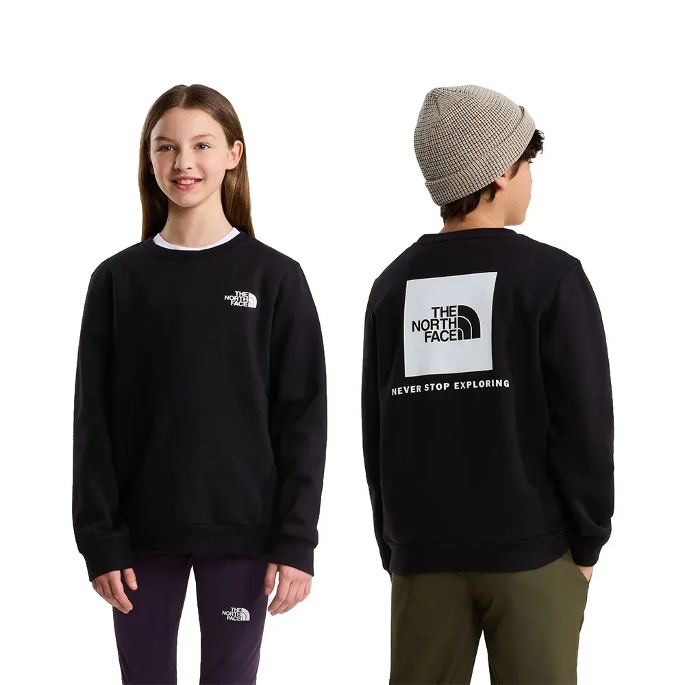 Детский свитшот для девочек с принтом Evolution Box NSE The north face, Black — фото 2