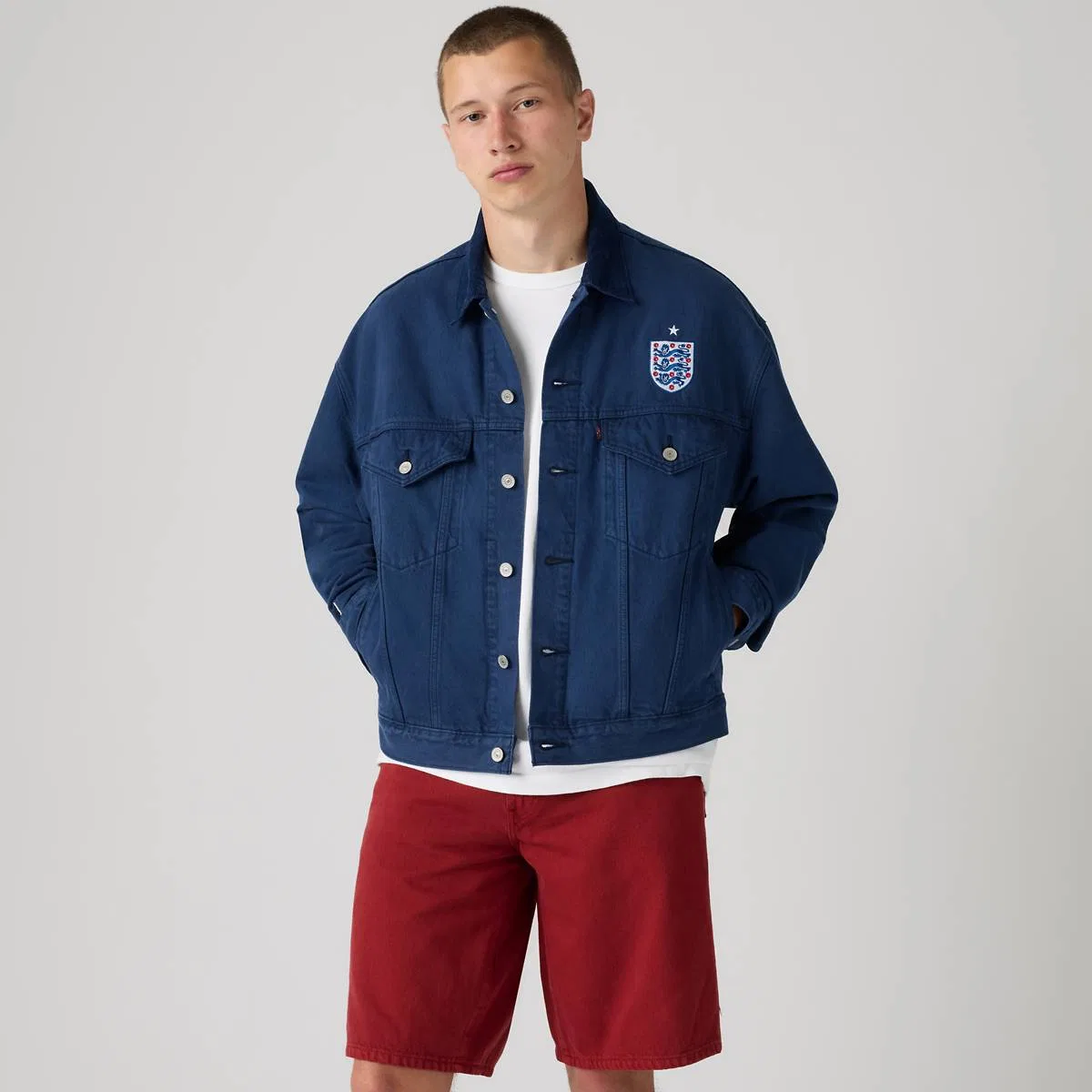Куртка Levi's England Football Type III, England - Blue — фото 2