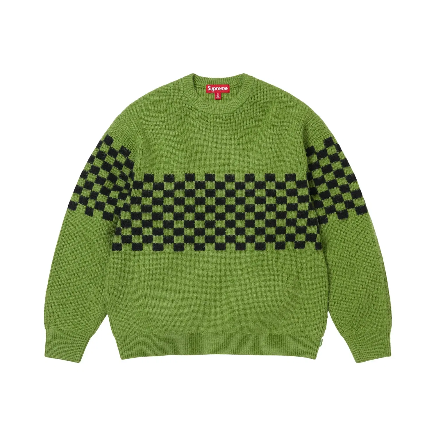 Свитер с принтом Supreme Checkerboard Pilled, Green