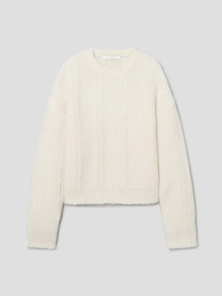 Свитер свободного кроя, модель Nuvola JACQUEMUS, White