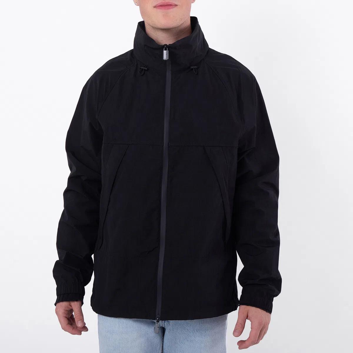 Куртка с капюшоном и кулиской EKD Hooded Drawstring Jacket Burberry, Black