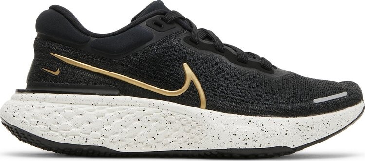 

Кроссовки Nike Wmns ZoomX Invincible Run Flyknit 'Black Metallic Gold', черный