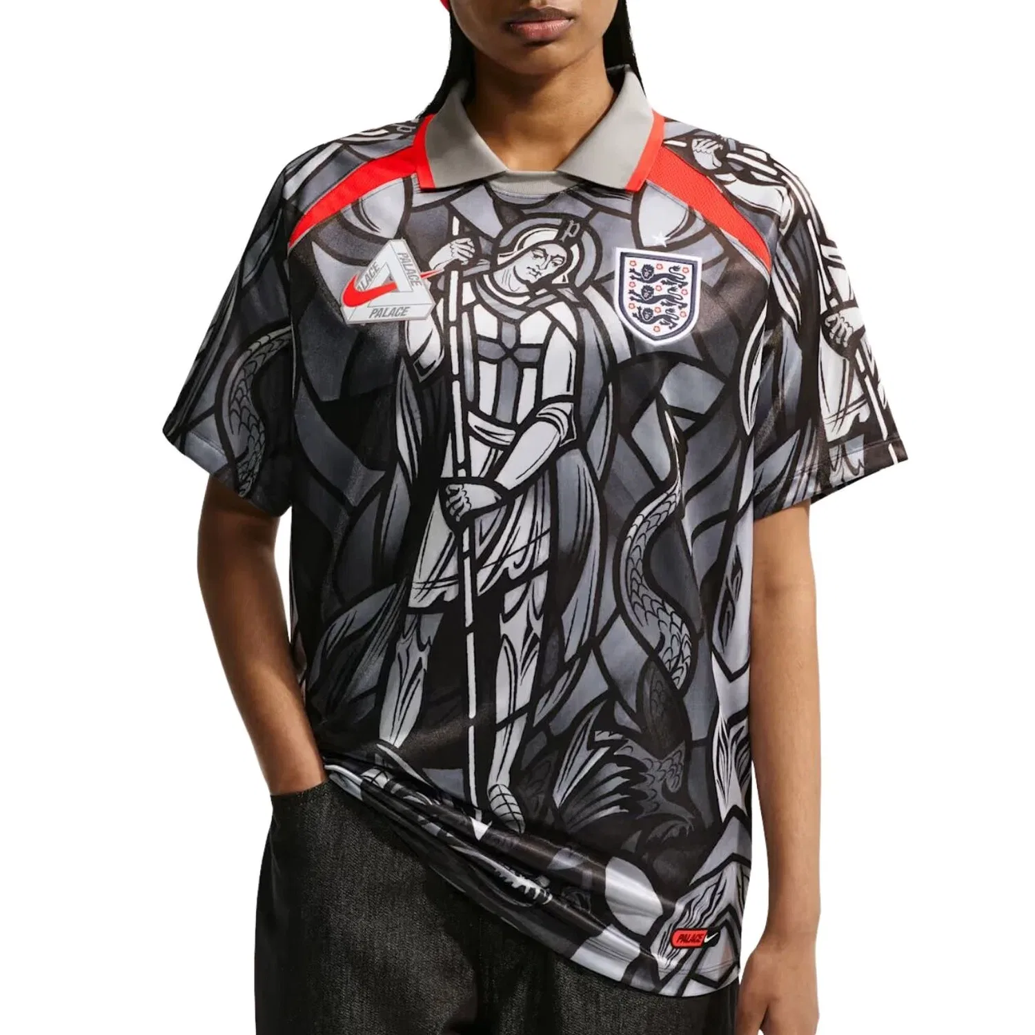 Мужская футболка с коротким рукавом Nike x England x Palace Cryoshot, серый — фото 2