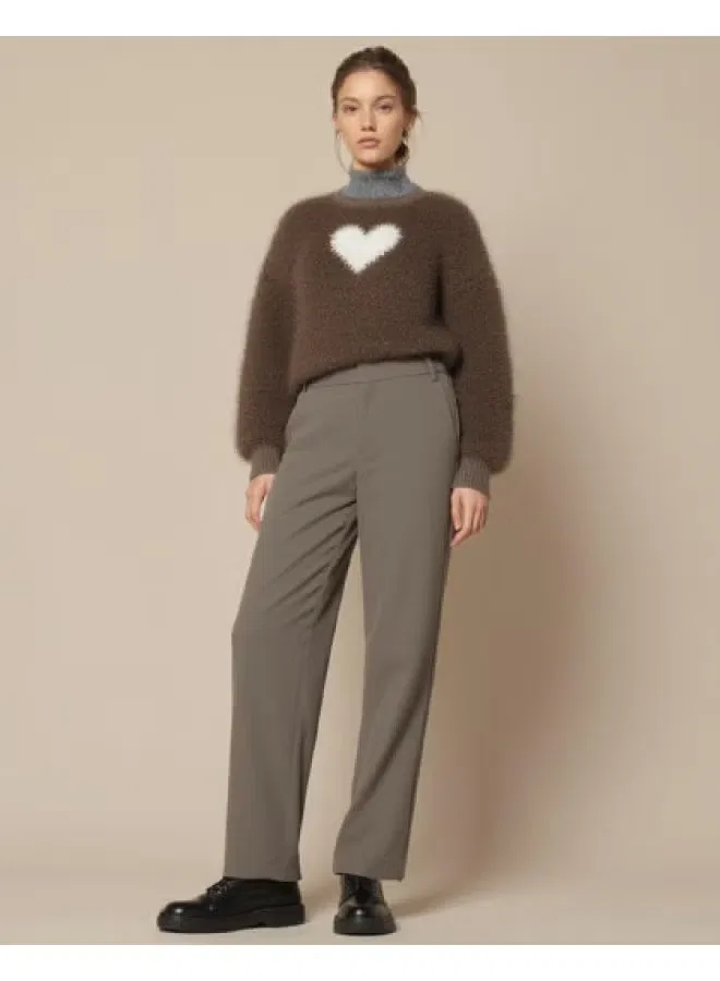 Брюки зауженные с принтом Zara, темно-хаки зеленый