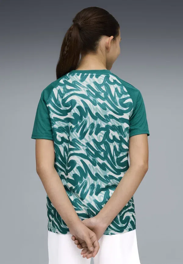 Футбольная джерси Portugal Warmup Jersey youth, Puma, Green Lagoon, Ruby Shimmer, зеленый — фото 3
