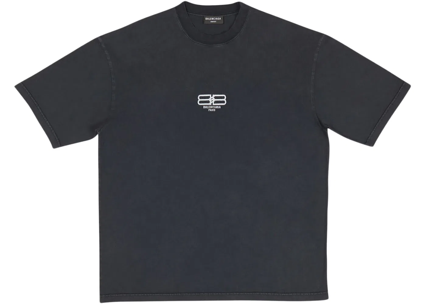 Мужская футболка с принтом Balenciaga T-shirt, Black/White Logo