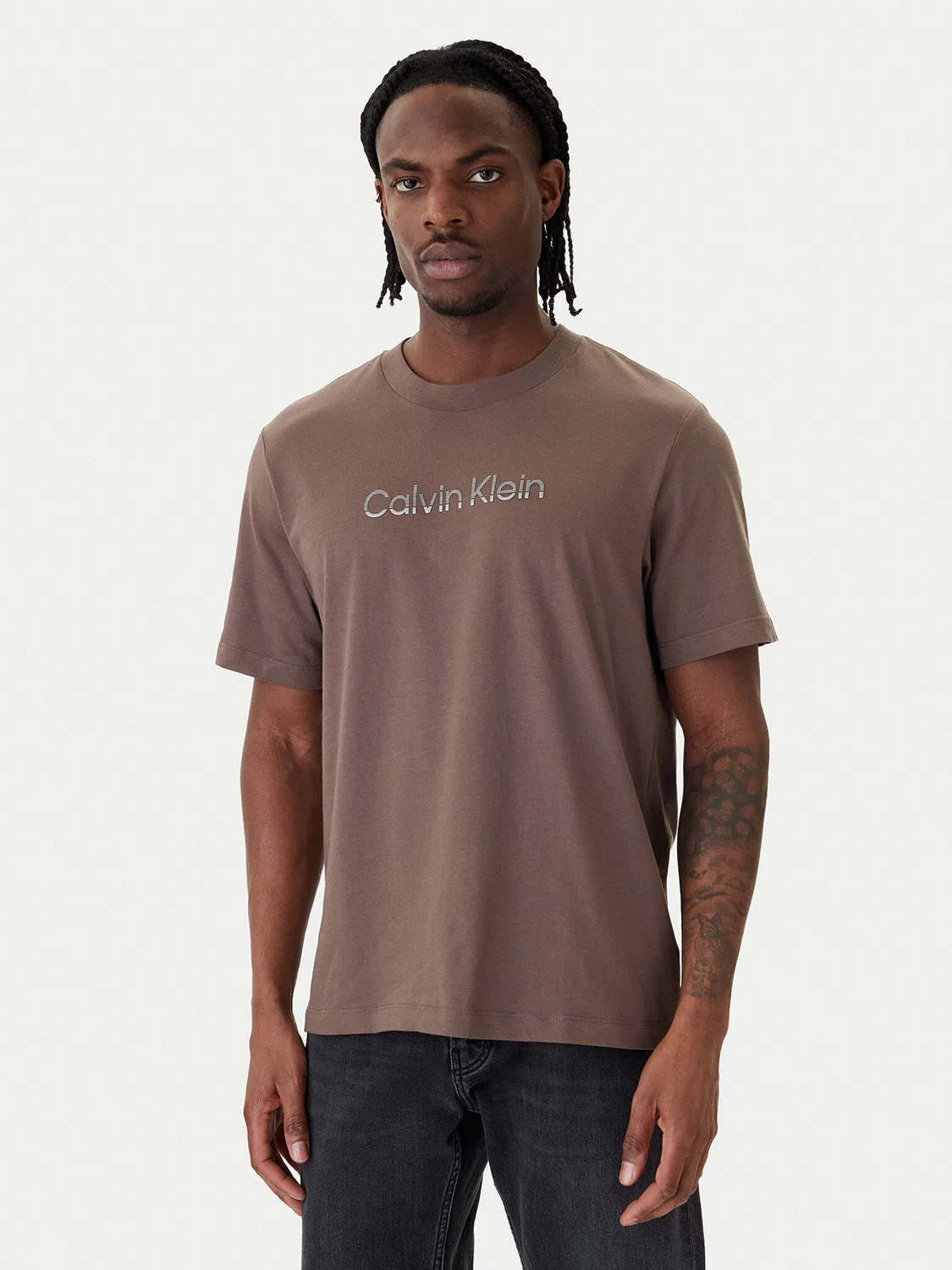 Мужская футболка стандартного кроя Calvin Klein, бежевый