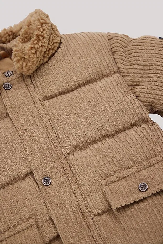 Детское пальто для девочек с длинным рукавом Gb Baby, Brown — фото 3