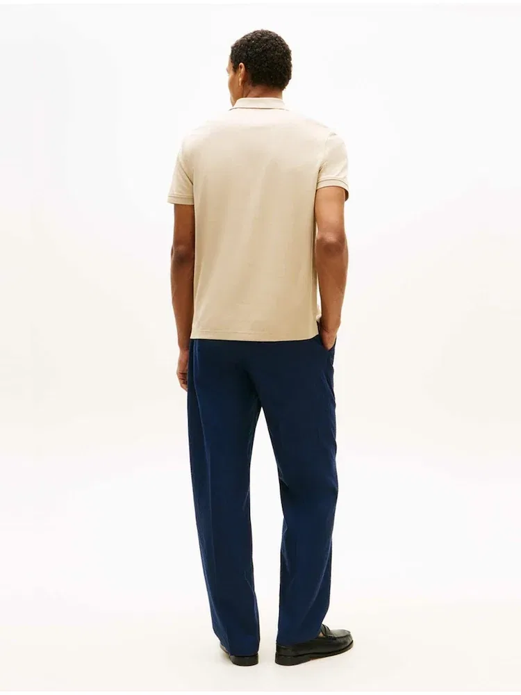 Футболка поло с жаккардовым узором TOMMY HILFIGER, Beige — фото 3