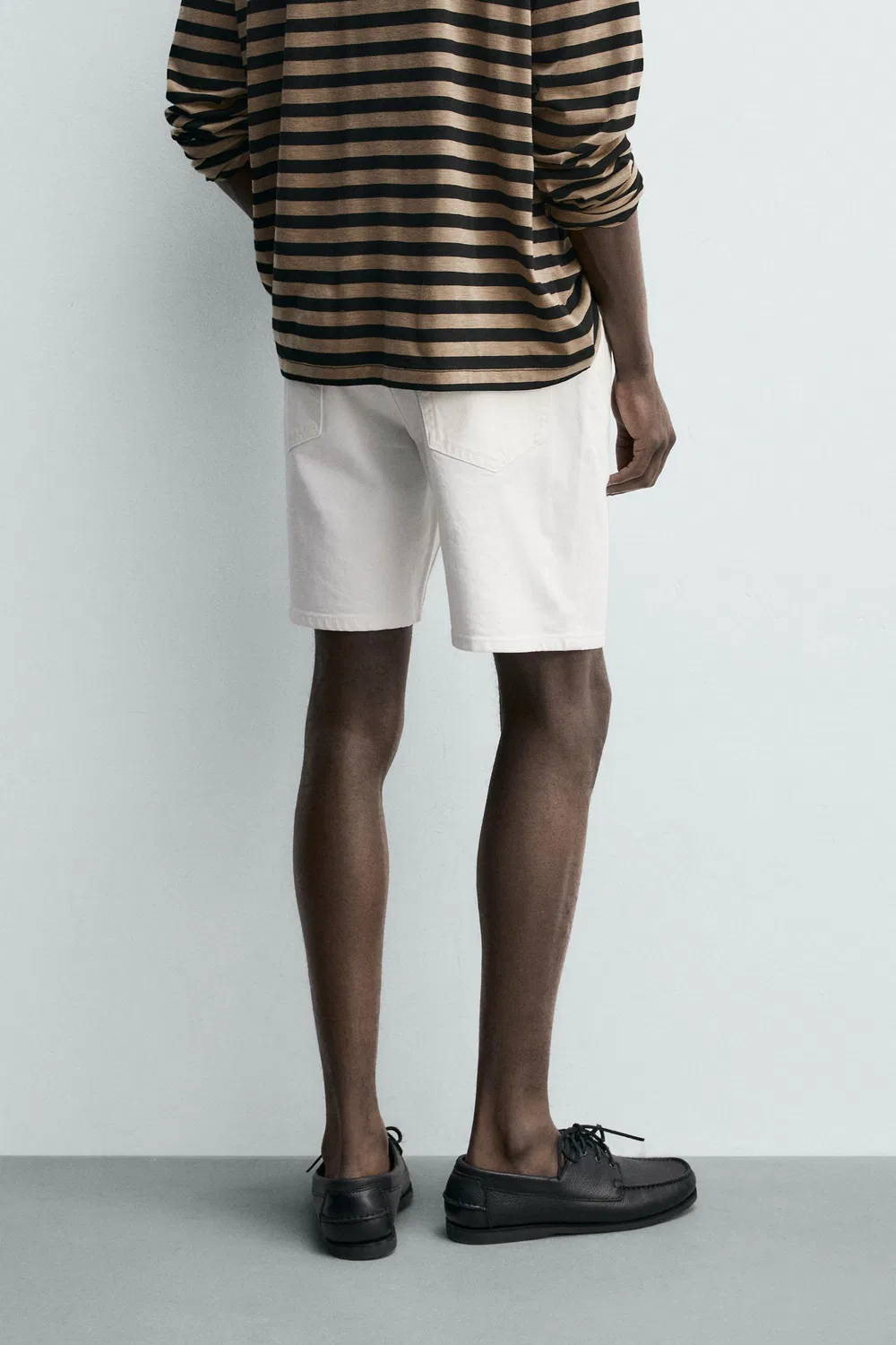 ДЖИНСОВЫЕ ШОРТЫ СТАНДАРТНОГО КРОЯ-БЕРМУДА ZARA, White — фото 3