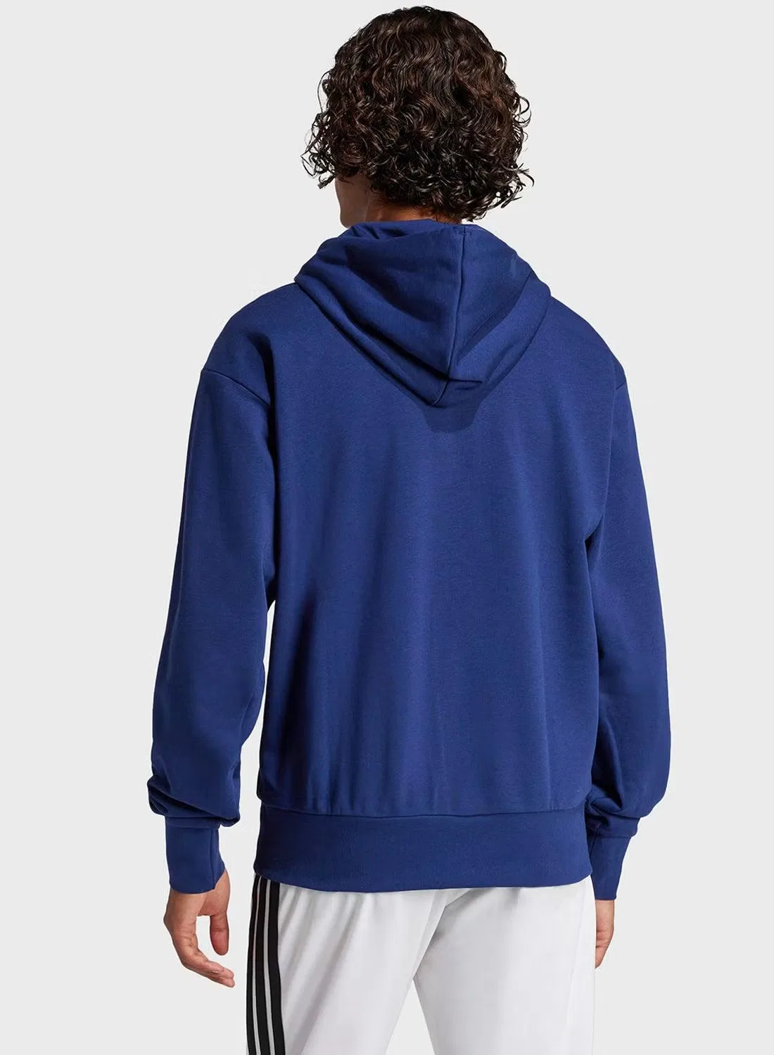Худи с большим логотипом на груди Essentials Adidas, темно-синий — фото 2