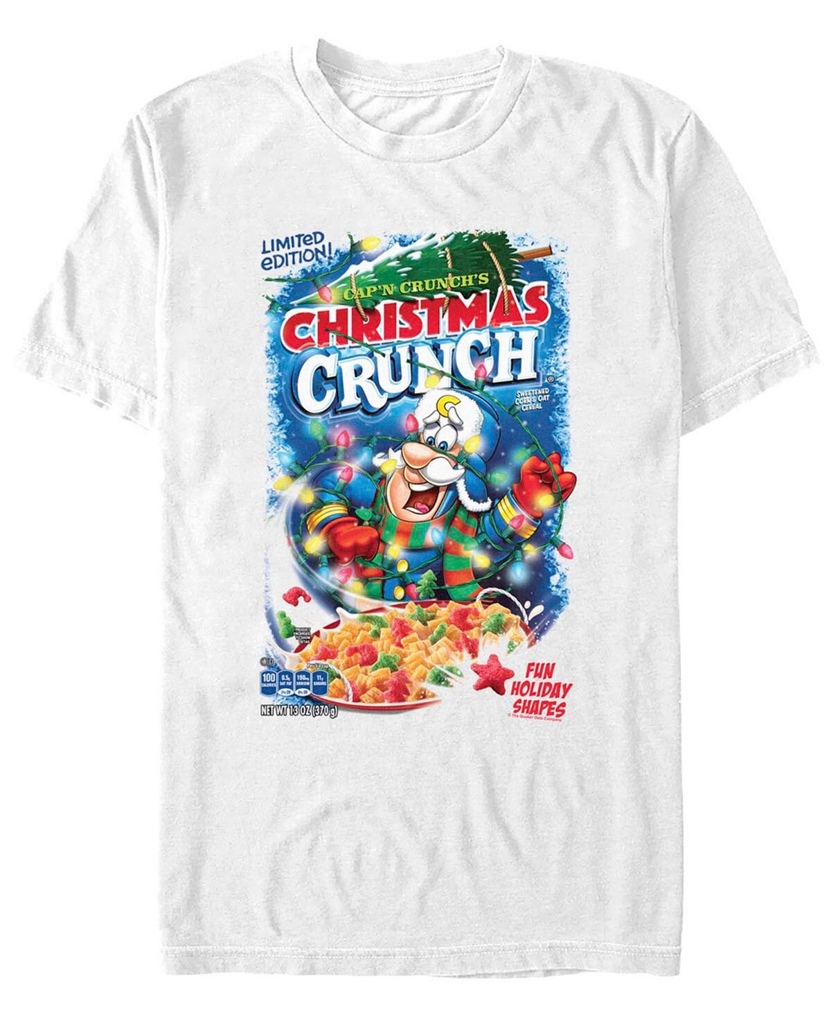 

Мужская футболка с короткими рукавами cap'n crunch christmas crunch Fifth Sun, белый