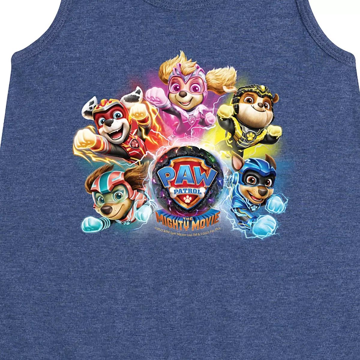Детское платье для девочек без рукавов с принтом PAW Patrol, Heather Navy — фото 2