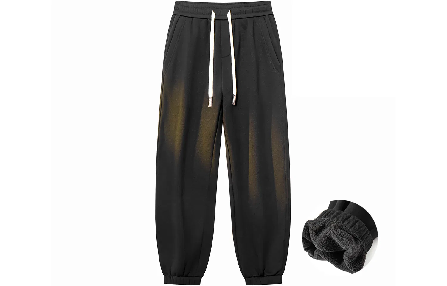 Детские утепленные брюки на флисе с манжетами BALENO, Black Fleece-Lined