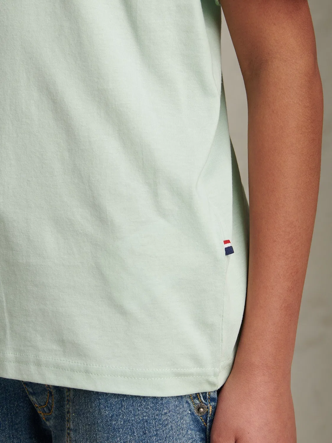 Футболка U.S. Polo Assn. Texture Double Horsemen, мята — фото 4