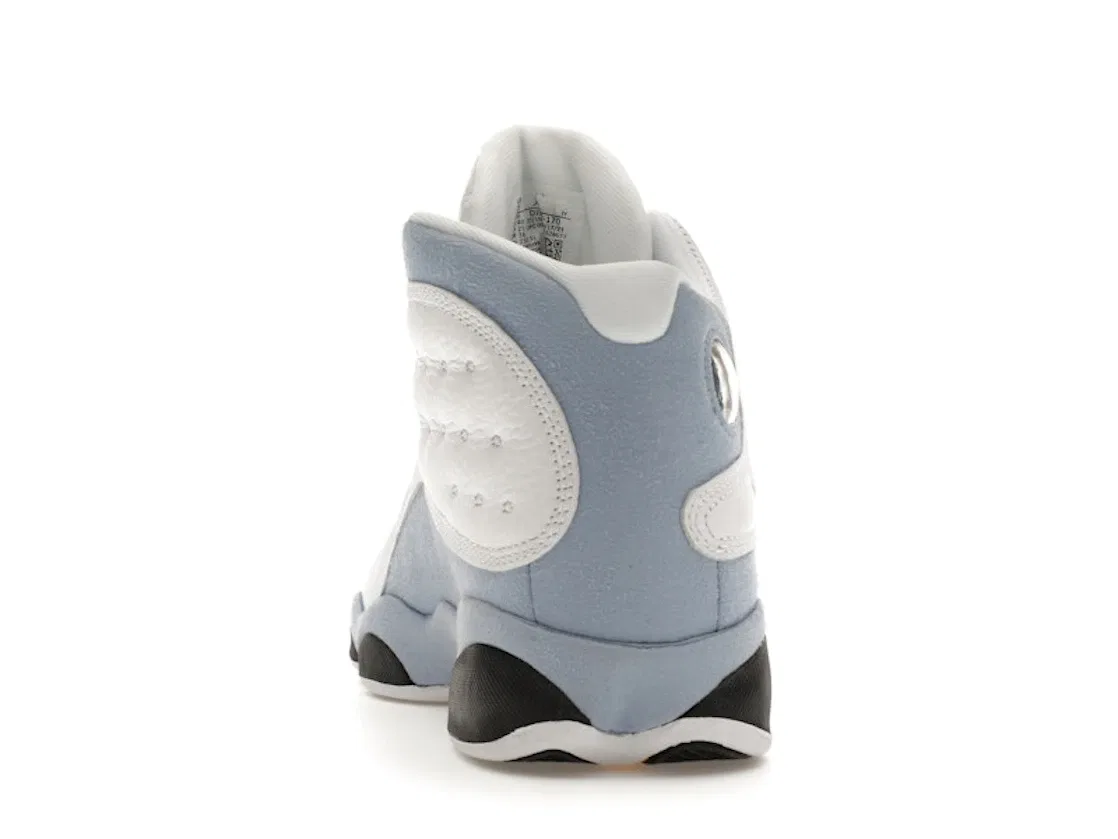 Детские кроссовки с замшевыми вставками Jordan 13 Retro Blue Grey, White/Yellow Ochre/Blue Grey/Black — фото 4