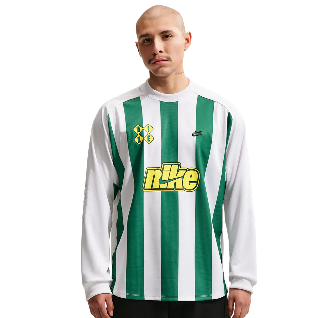 Мужская футболка с длинным рукавом Nike Club Goalie Top Home, Nike, Malachite White Lightening