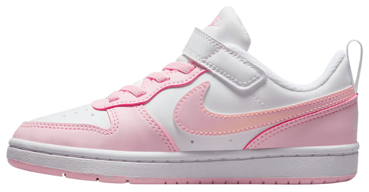 Кроссовки для девочек Court Borough Low Recraft Nike, цвет White/Pink Foam — фото 3