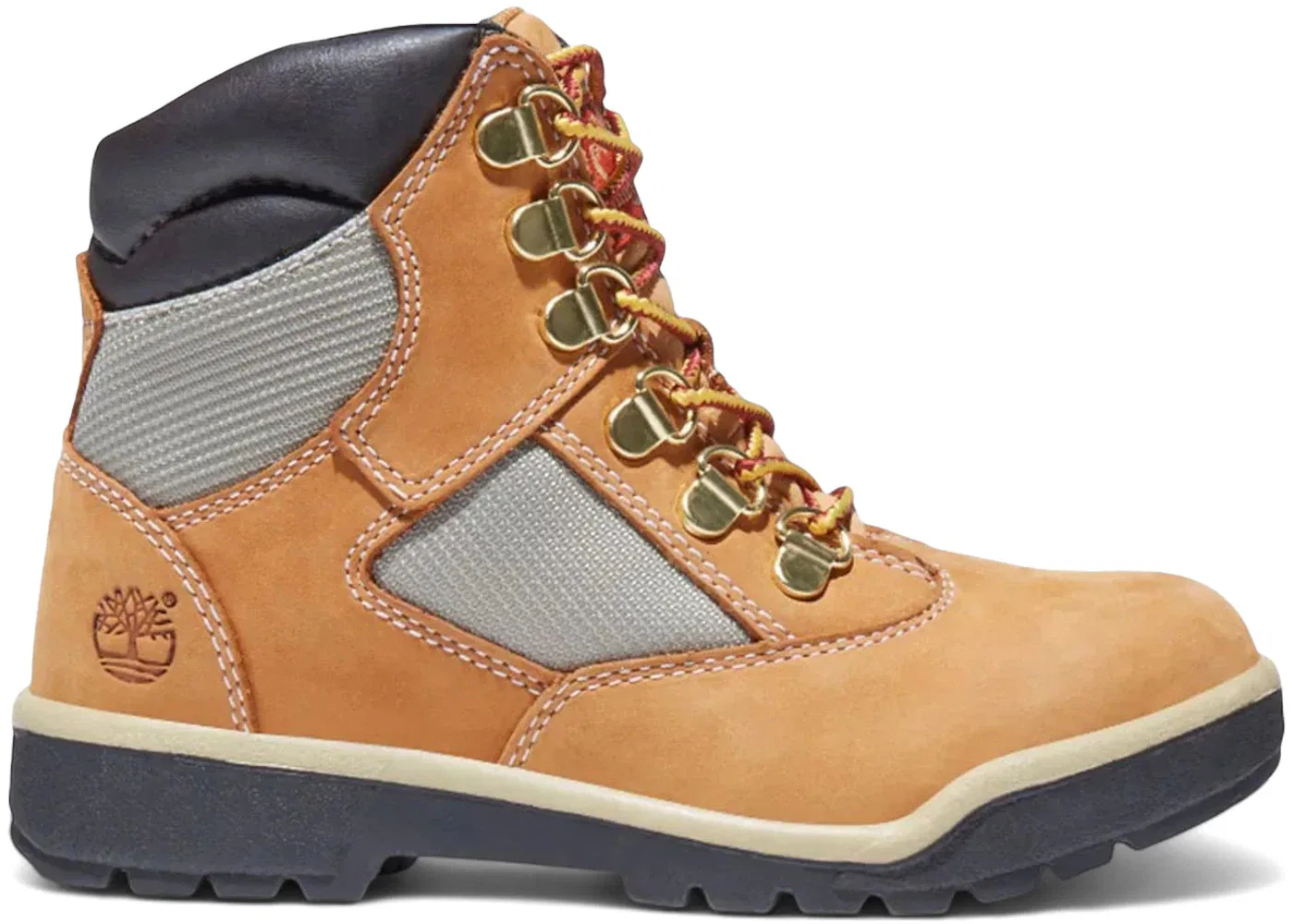Детские ботинки высокие с шнуровкой Timberland 6" Field Boot, Wheat