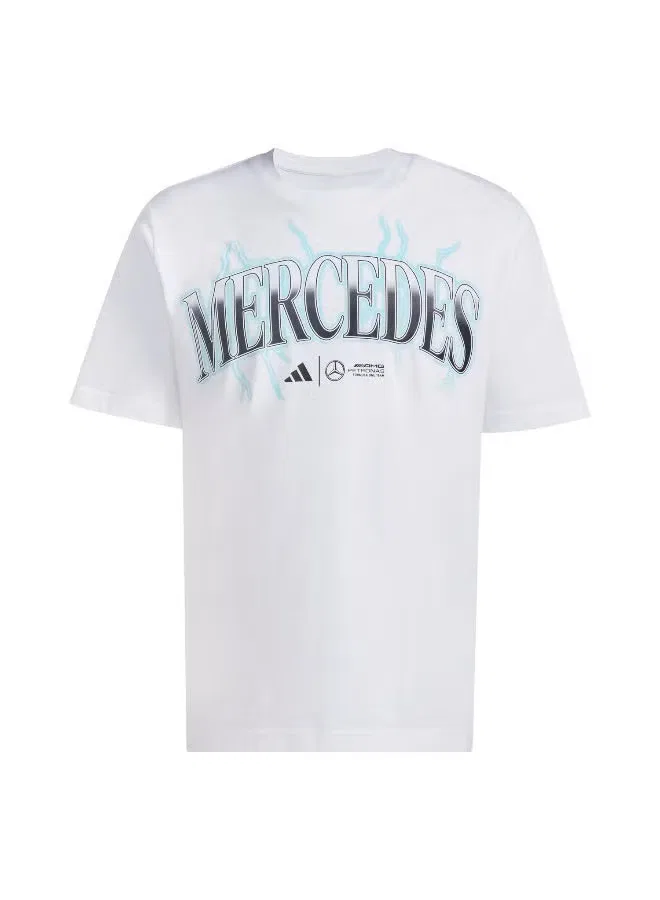 Футболка с принтом Mercedes - AMG Petronas Formula One Adidas, белый — фото 2