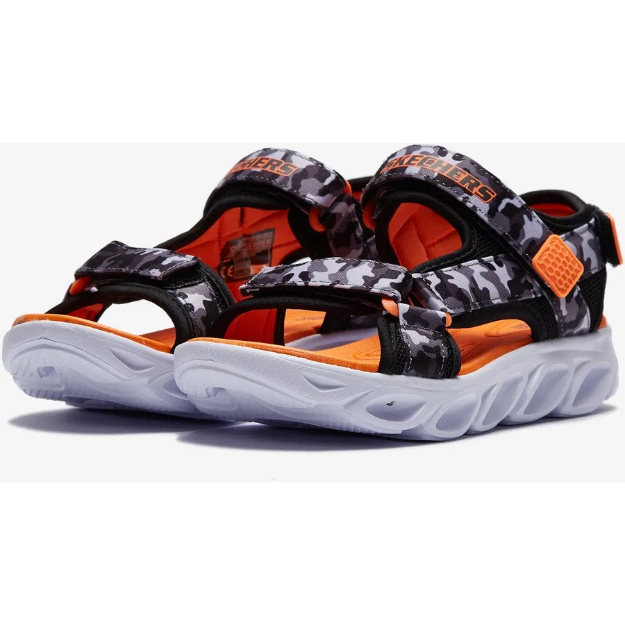 Светящиеся сандалии для мальчика с камуфляжным принтом Skechers Hypno-Splash, Синий — фото 4