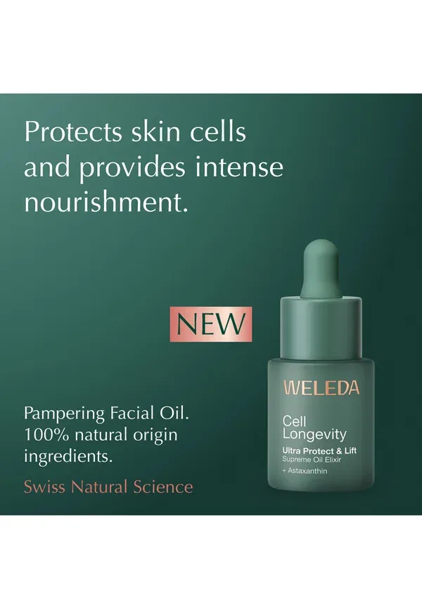Масло для лица лифтинг Cell longevity ultra protect & lift oil elixir Weleda, 20 мл — фото 4