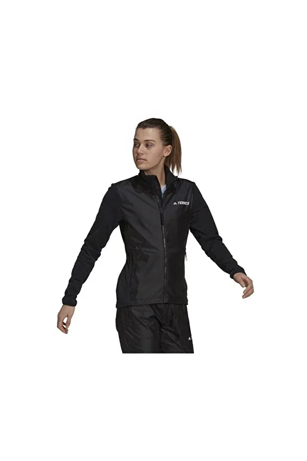 Женская куртка с принтом adidas, Black — фото 4