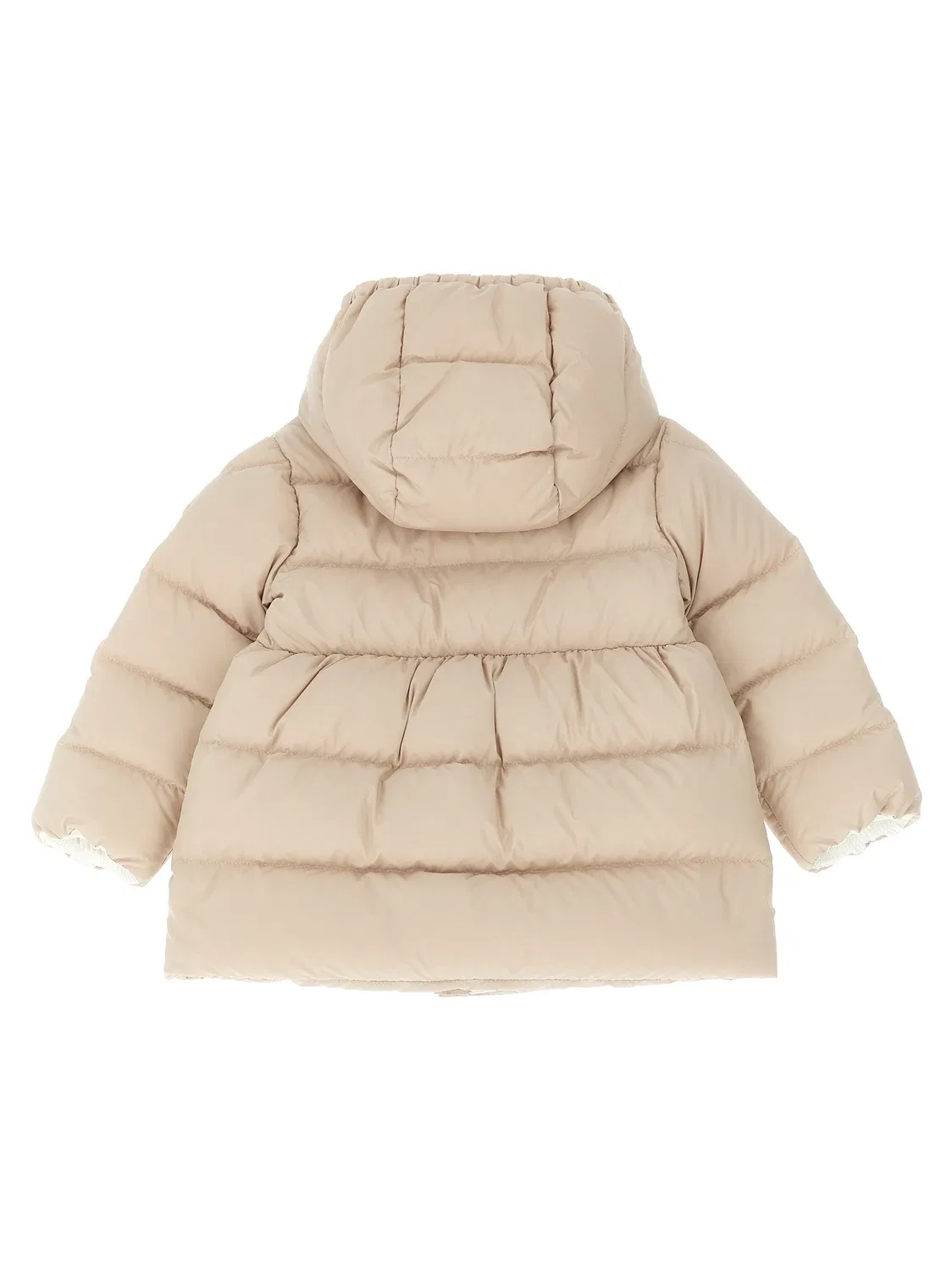 Пуховик Charlotte Moncler Enfant, бежевый — фото 2
