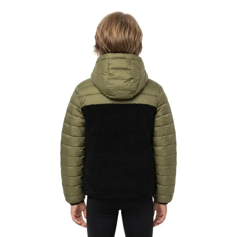 Детская куртка для мальчиков с принтом Scaly Reversible Quiksilver, Green — фото 4