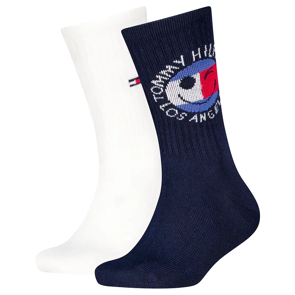 Носки Tommy Hilfiger Sport Smiley 2 пары, белый
