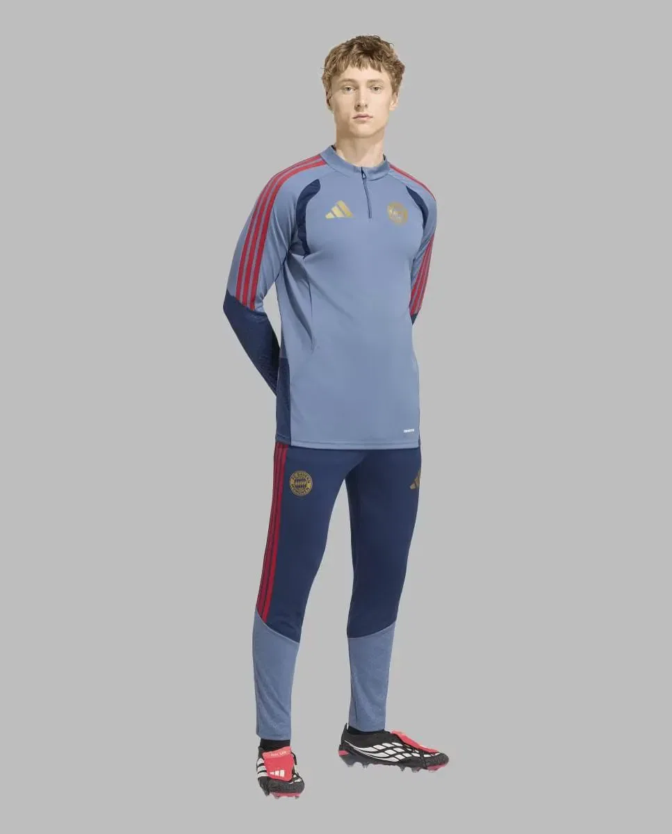 Мужская тренировочная кофта с молнией FC Bayern Munich 2026-2027 Entreno Zip adidas, Navy Blue — фото 3