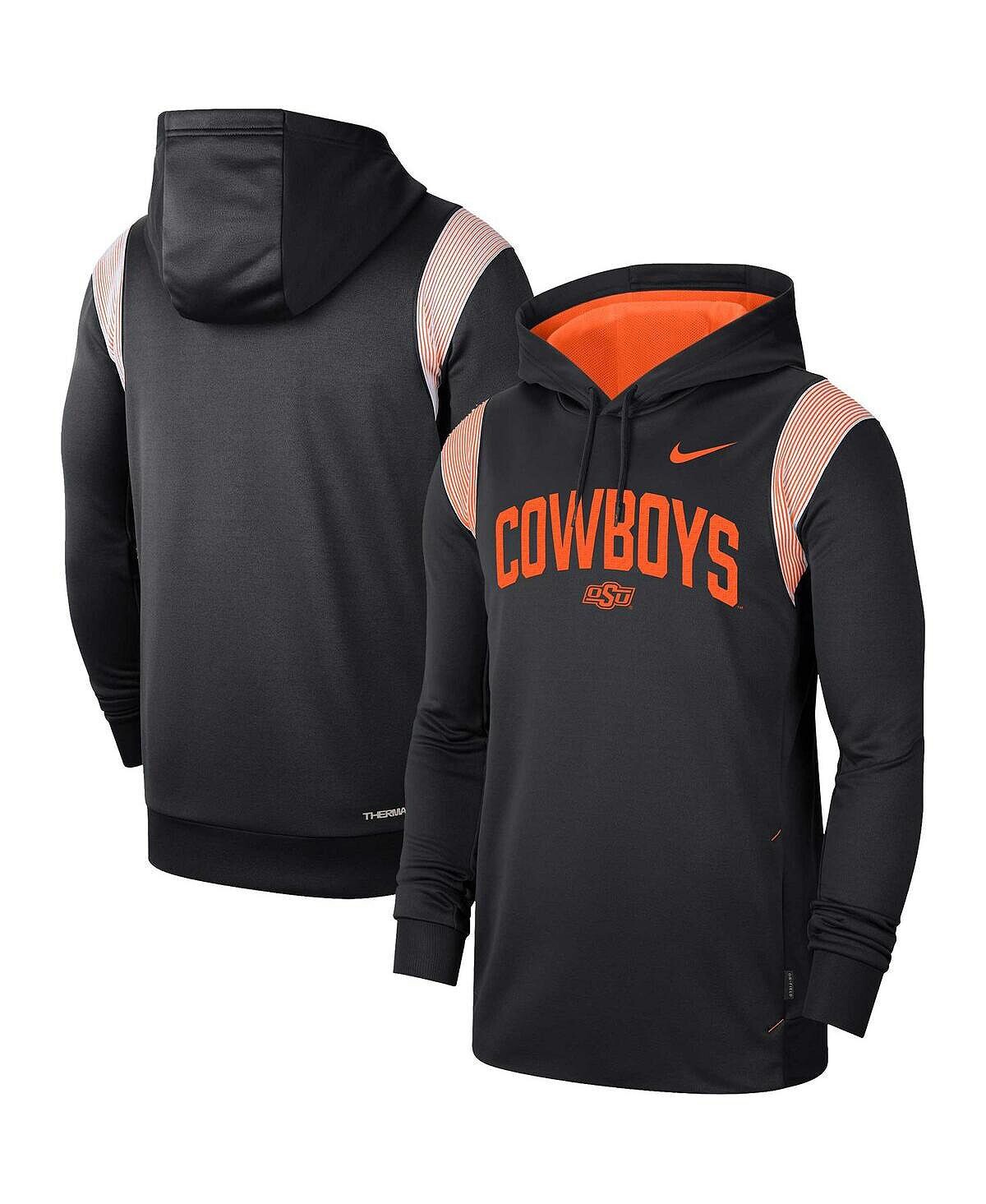

Мужская черная толстовка с капюшоном с капюшоном oklahoma state cowboys 2022 game day sideline performance Nike, черный