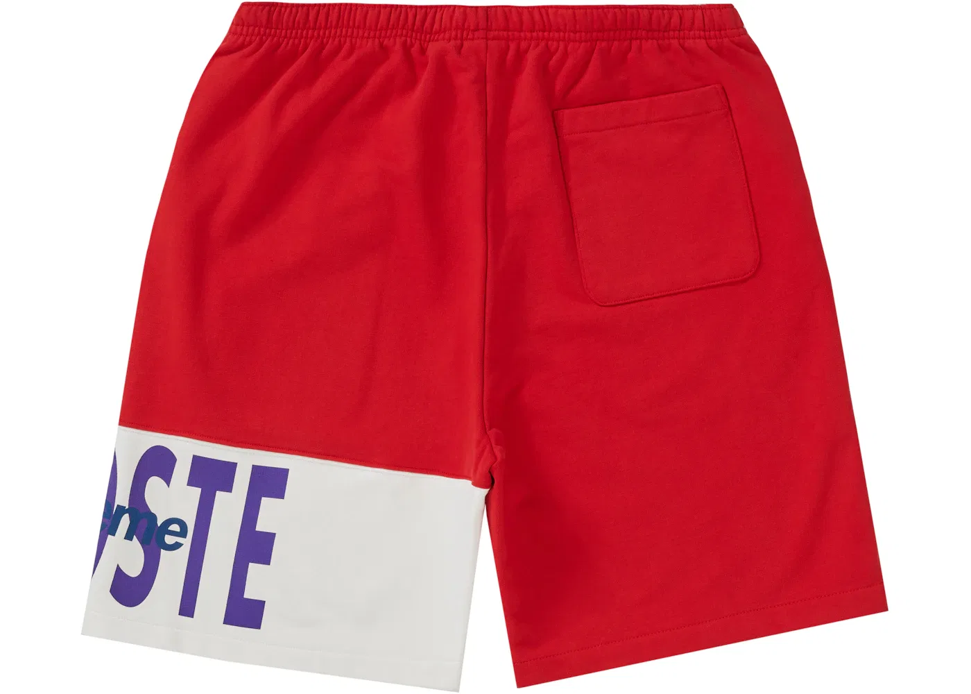 Мужские шорты Supreme LACOSTE Logo Panel Sweatshort, Red — фото 2