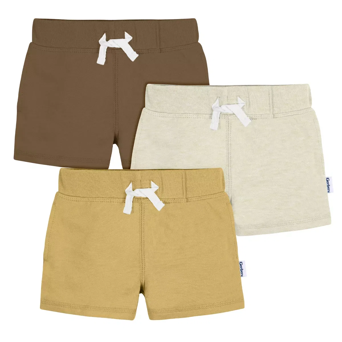 Детские шорты для мальчиков хлопковые комплект 3 шт Gerber, Neutrals