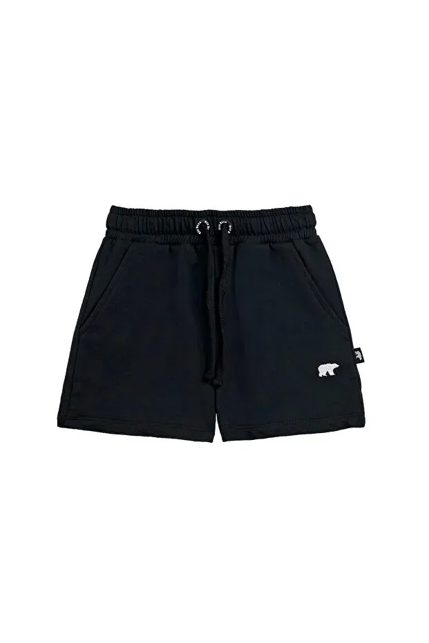 Детские шорты для девочек с принтом Bad Bear, Black