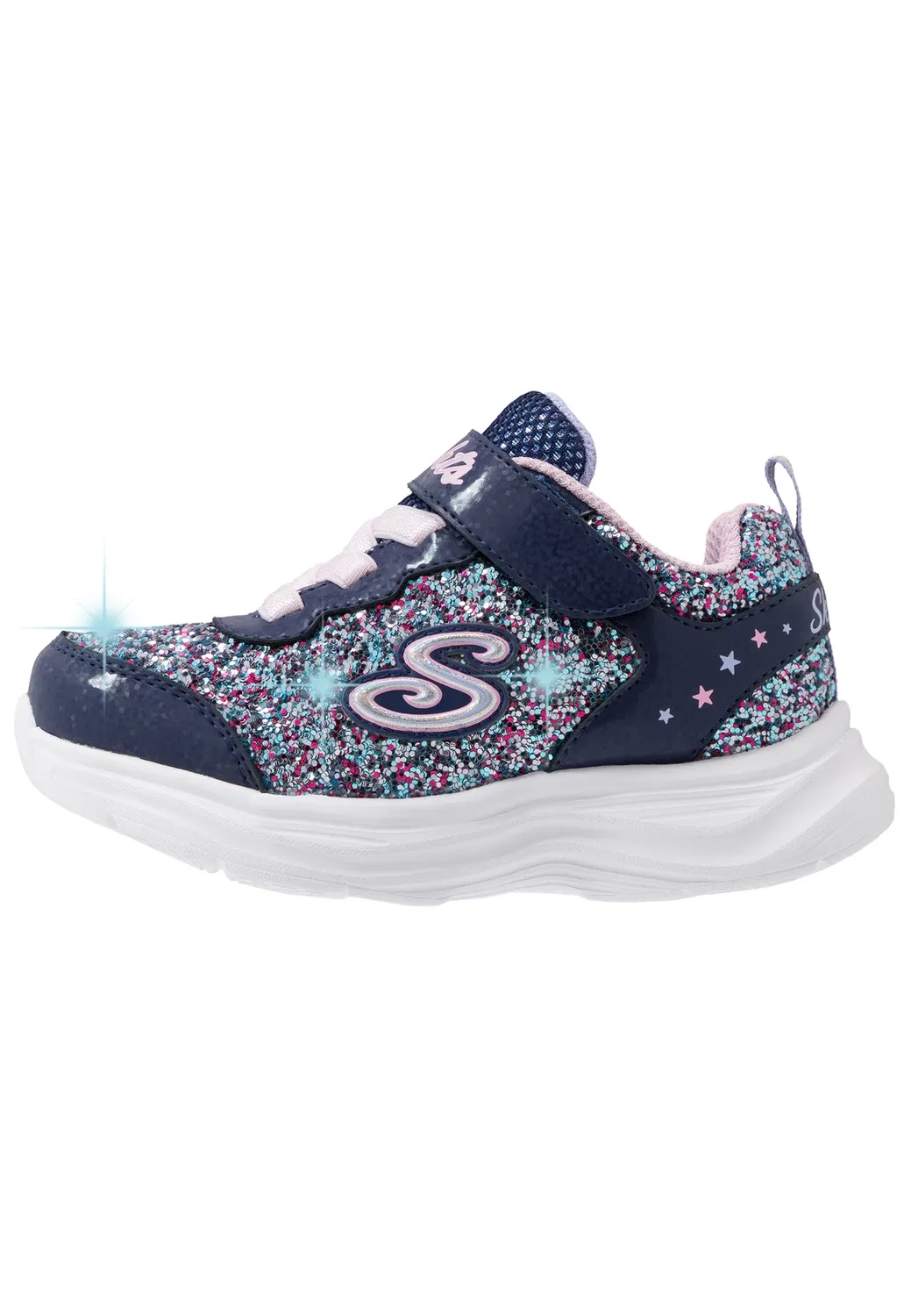 Кроссовки Glimmer - кроссовки Skechers, Navy/Multicolor Rock Glitter/Lavender