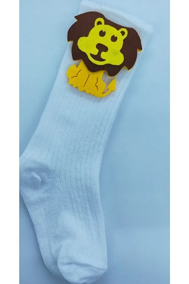 Детские носки для новорожденных с принтом Knee Socks Özkardeşler Baby, White