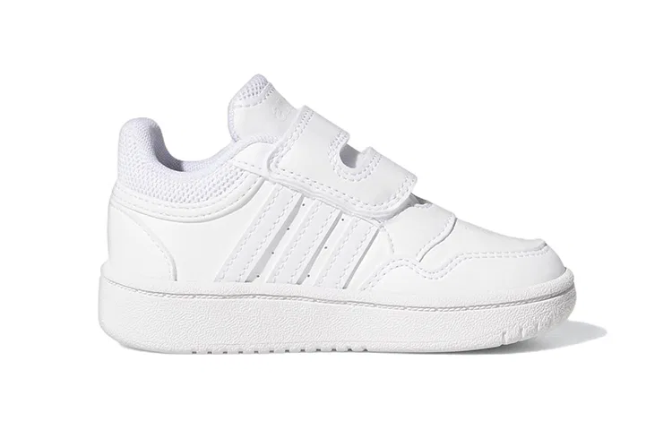Детские кроссовки для малышей с низким верхом Hoops Slip Resistant Abrasion Resistant Adidas Neo, Белый — фото 3