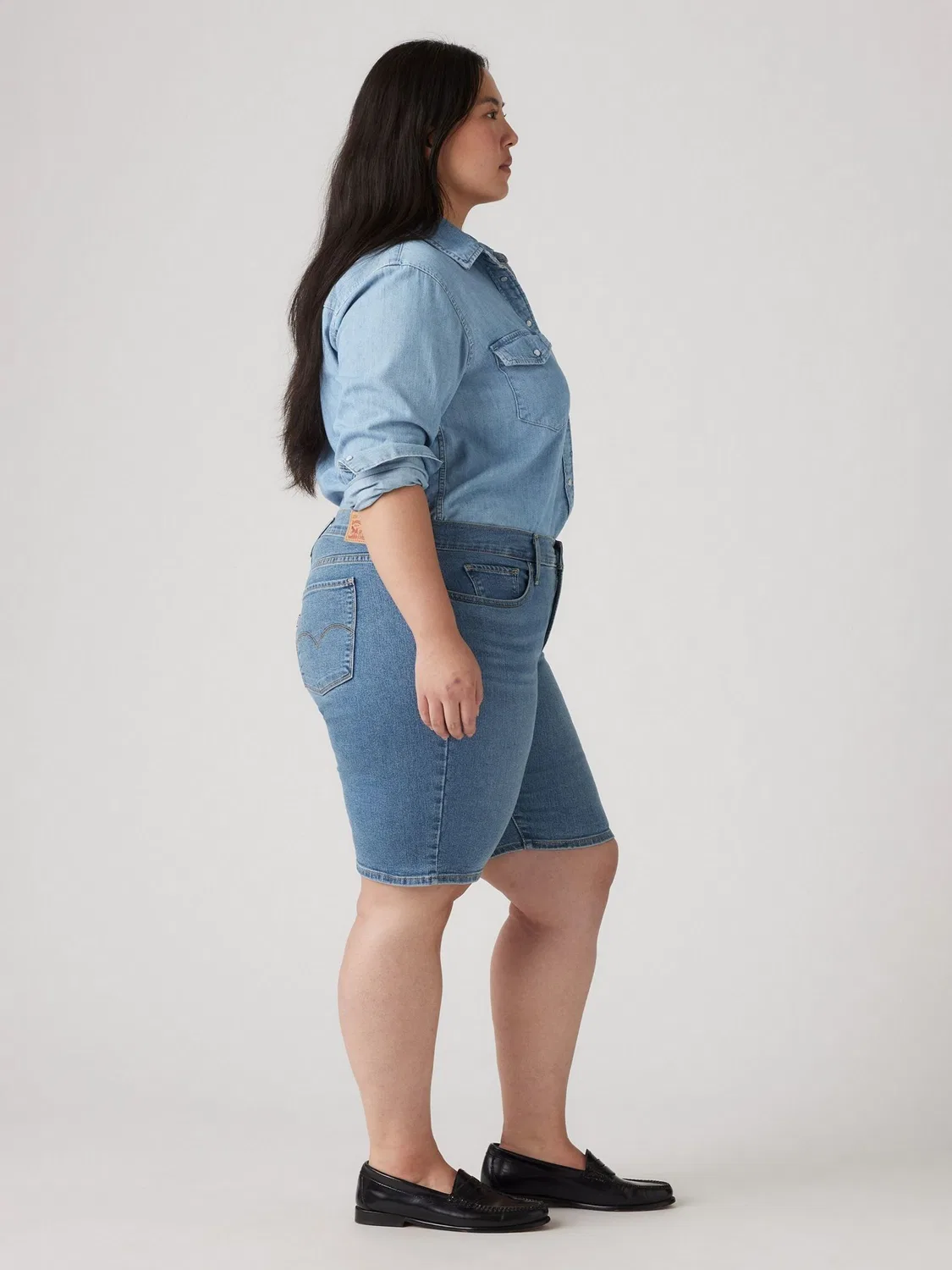 Бермуды shaping Levi's, Camp Denim Blue — фото 3