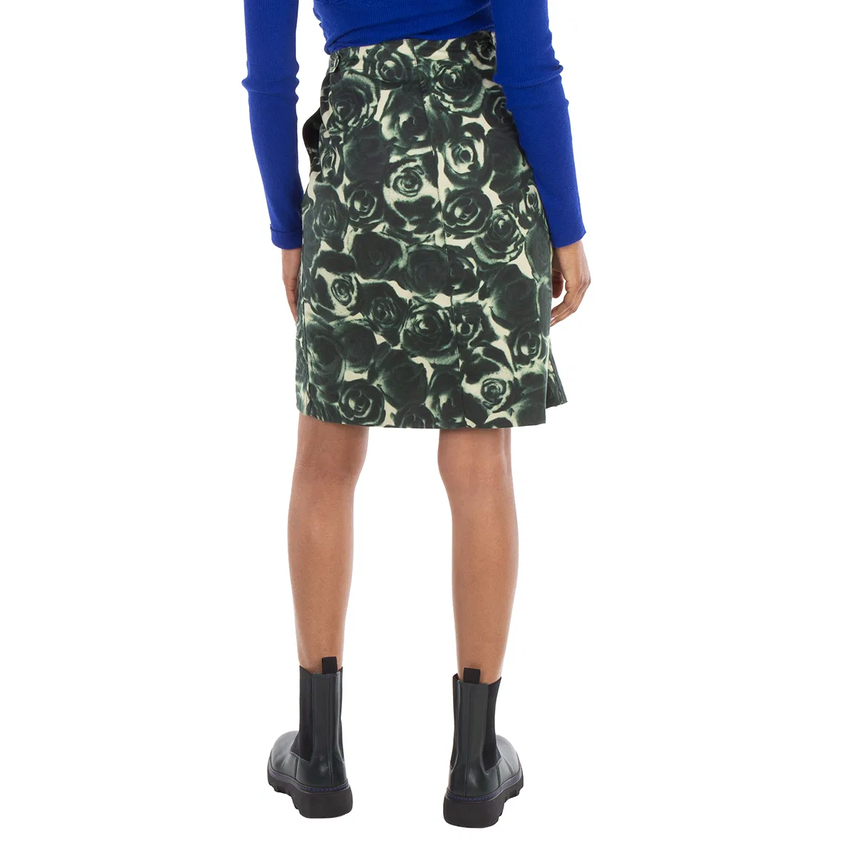 Юбка из вощеного хлопка с цветочным принтом Floral Print Waxed Cotton Skirt Burberry, Pink — фото 4