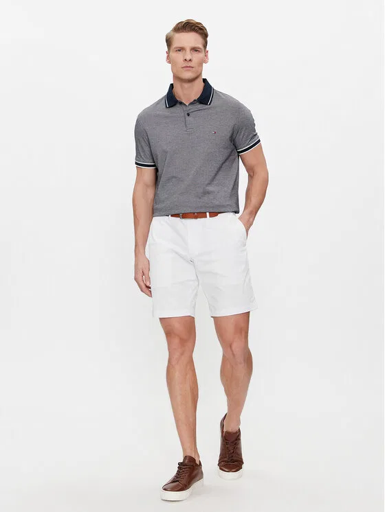 Поло regular fit Monotype Oxford Collar Reg Polo Tommy Hilfiger, серый — фото 2