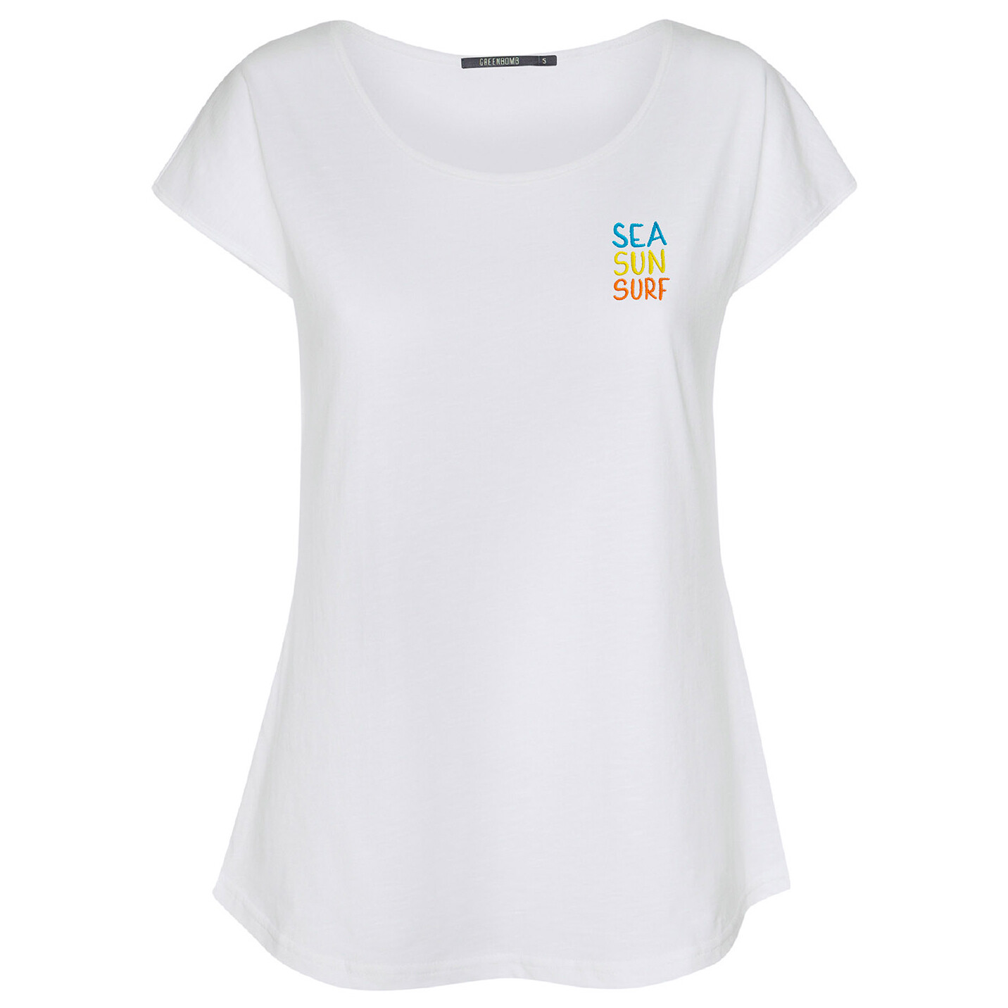 

Футболка Greenbomb Women's Lifestyle Sea Sun Surf Cool s, белый
