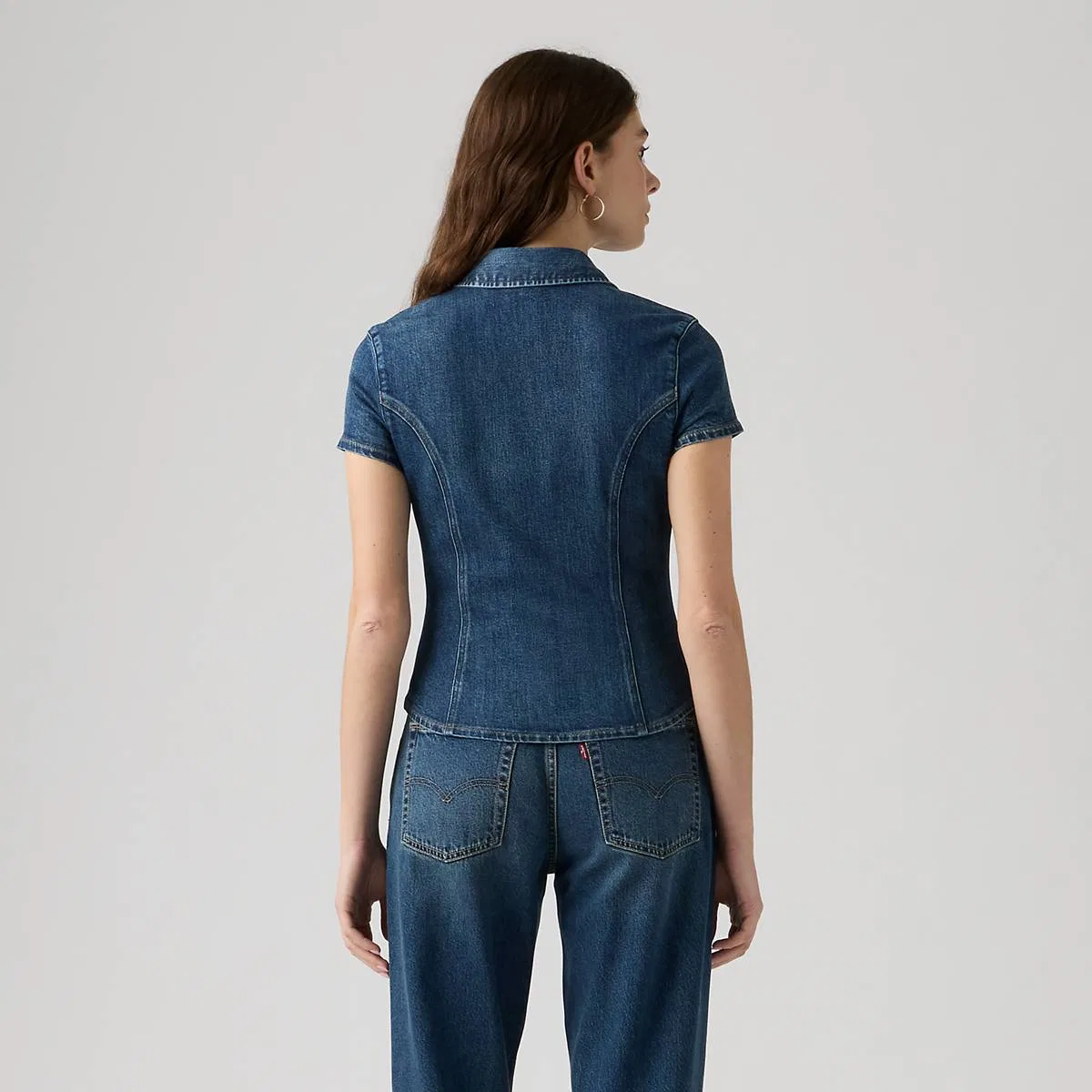 Джинсовая рубашка с коротким рукавом Levi's, As Seen On Tv Shirt - Dark Wash — фото 4